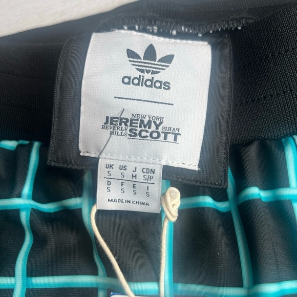 Adidas Track Pants Mens Size S Black Teal JS Rally TP Zippered Cyberpunk - Picture 3 of 6